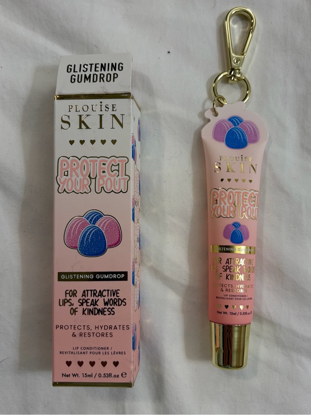 P.Louise Protect Your Pout Glistening Gumdrop Lip Conditioner Keychain